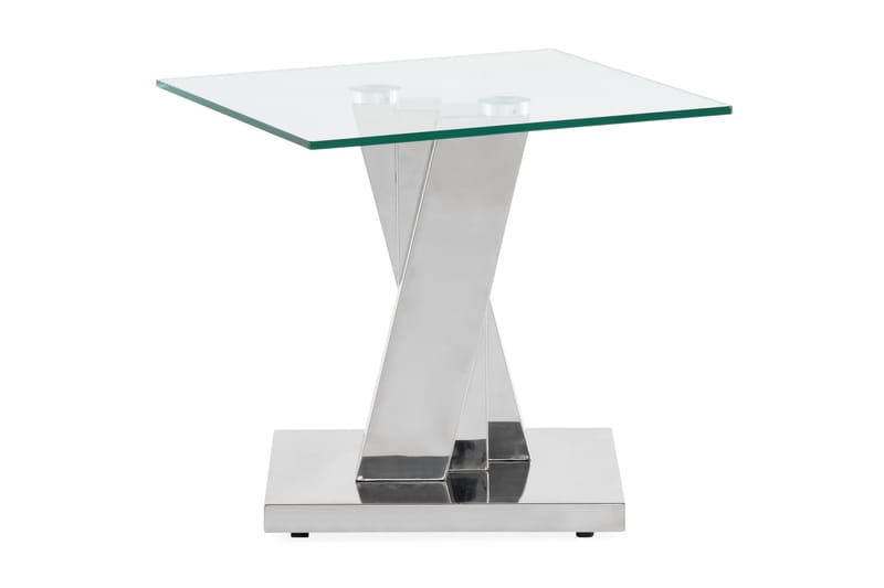 Laquetha Sidobord 50 cm - Rostfritt Stål/Glas/Transparent - Möbler - Bord & matgrupper - Avlastningsbord & sidobord - Konsolbord