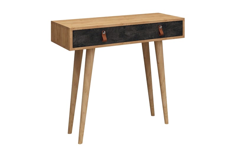 Mod Design Avlastningsbord Läderbeslag - Grå/Trä - Möbler - Bord & matgrupper - Avlastningsbord - Brickbord & småbord