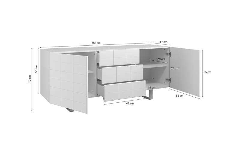 Niemis Avlastningsbord 45 cm - Vit - Möbler - Bord & matgrupper - Avlastningsbord & sidobord - Konsolbord