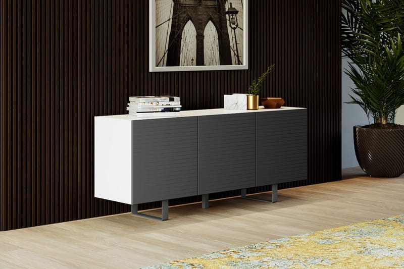 Tallmo Avlastningsbord 45 cm - Vit|Svart - Möbler - Bord & matgrupper - Avlastningsbord - Konsolbord & sidobord