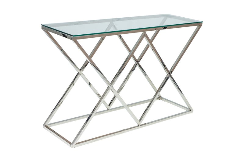 Zegna Konsollbord 120 cm - Glas/Silver - Möbler - Bord & matgrupper - Avlastningsbord - Konsolbord & sidobord