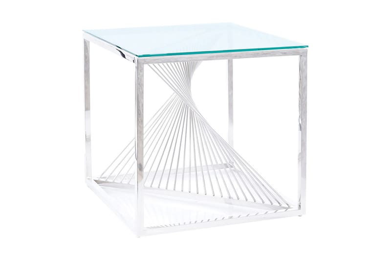 Flamo Sidobord 55 cm - Transparent Glas/Silver - Möbler - Bord & matgrupper - Avlastningsbord - Lampbord