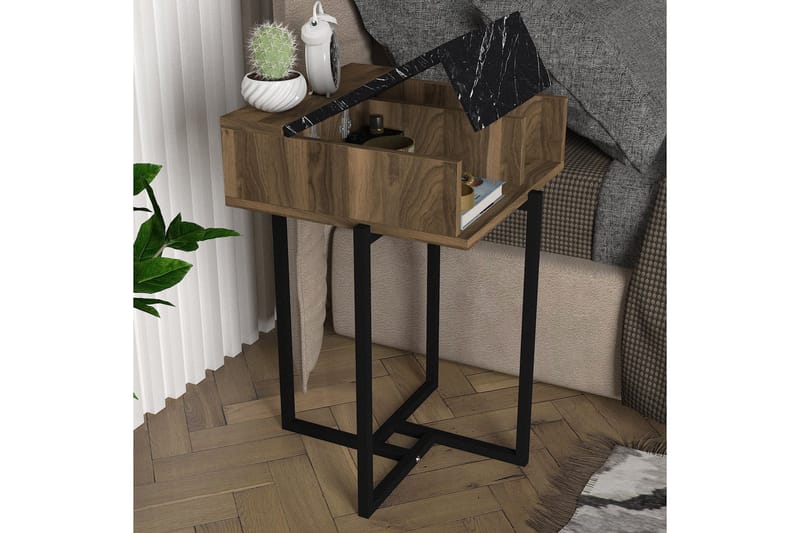 Randrop Sidobord 45 cm - Valnöt - Möbler - Bord & matgrupper - Avlastningsbord - Brickbord & småbord