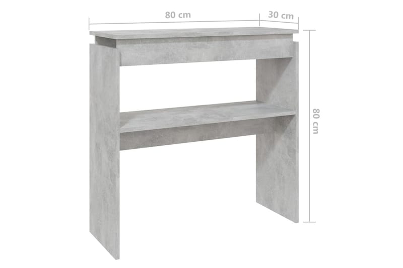 Sidobord betonggrå 80x30x80 cm spånskiva - Grå - Möbler - Bord & matgrupper - Avlastningsbord - Lampbord