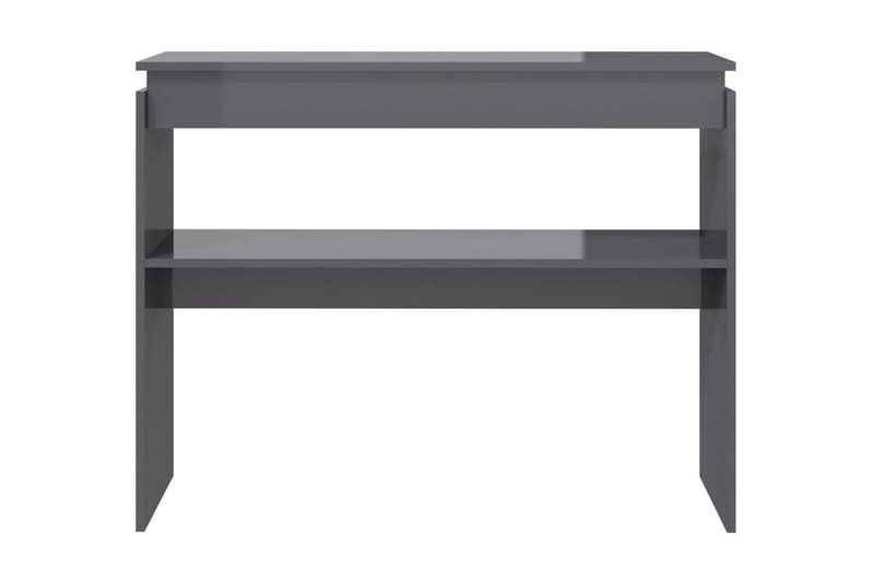 Sidobord grå högglans 102x30x80 cm spånskiva - Grå - Möbler - Bord & matgrupper - Avlastningsbord - Lampbord