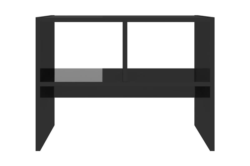 Sidobord svart högglans 60x40x45 cm spånskiva - Svart - Möbler - Bord & matgrupper - Avlastningsbord - Lampbord