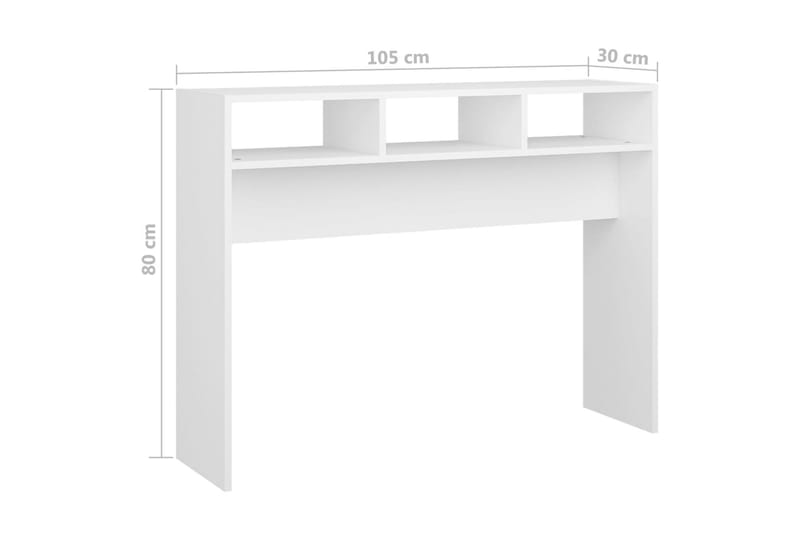 Sidobord vit 105x30x80 cm spånskiva - Vit - Möbler - Bord & matgrupper - Avlastningsbord - Lampbord
