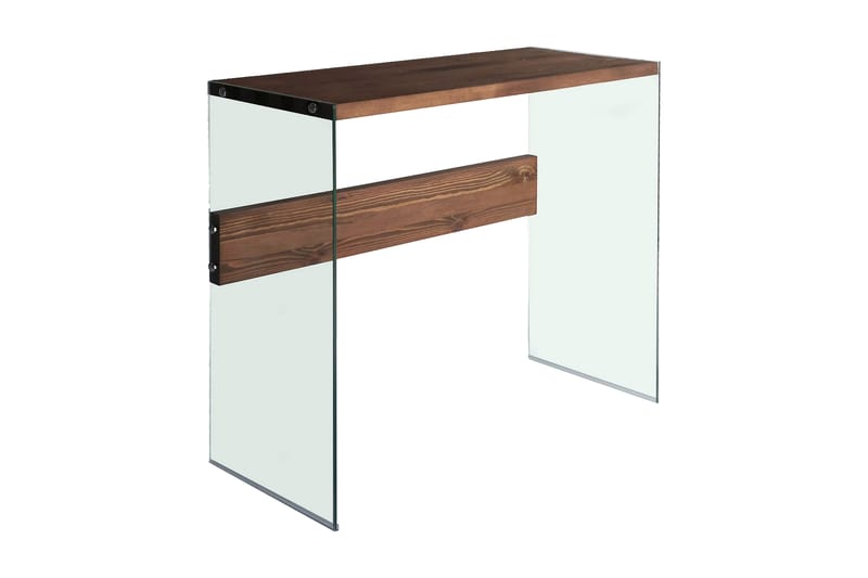 Thorold Sidobord 91 cm - Mörkbrun/Härdat Glas - Möbler - Bord & matgrupper - Avlastningsbord & sidobord - Lampbord
