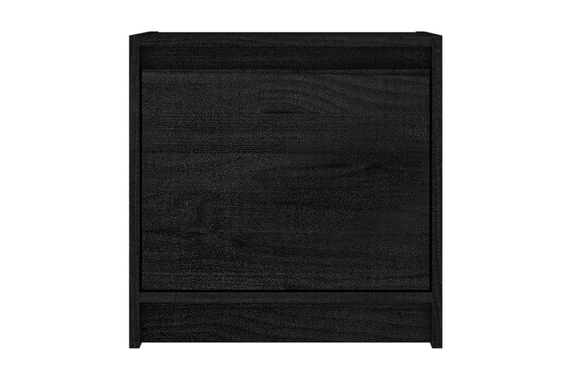 808122 sängskåp 2 st svart 40x30,5x40 cm massivt furu trä - Svart - Möbler - Bord & matgrupper - Avlastningsbord - Sängbord & nattduksbord