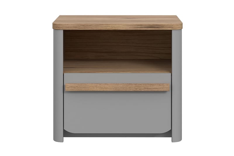 Ahmetbay Sängbord 41x49 cm - Grå/Brun - Möbler - Bord & matgrupper - Avlastningsbord - Sängbord & nattduksbord