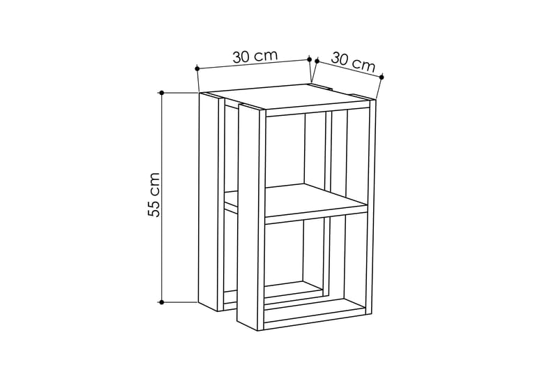 Homitis Sängbord 30 cm med Förvaring Hylla - Turkos - Möbler - Bord & matgrupper - Avlastningsbord & sidobord - Sängbord & nattduksbord