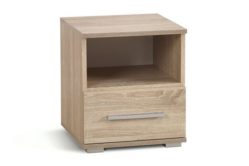 Lima Sängbord 40 cm med Förvaring Låda + Hylla - Ekfärg - Möbler - Bord & matgrupper - Avlastningsbord - Sängbord & nattduksbord