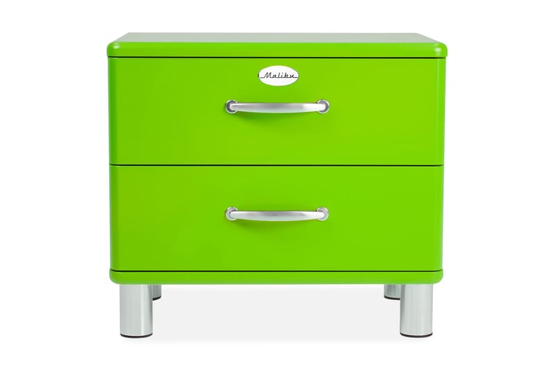 Malibu Sängbord 60 cm med Förvaring 2 Lådor Grön/Krom - Tenzo - Möbler - Bord & matgrupper - Sminkbord & toalettbord