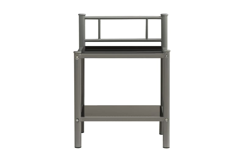 Nattduksbord 2 st grå och svart metall och glas - Svart - Möbler - Bord & matgrupper - Avlastningsbord & sidobord - Sängbord & nattduksbord
