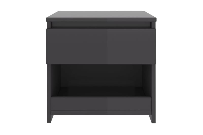 Nattduksbord grå högglans 40x30x39 cm spånskiva - Grå - Möbler - Bord & matgrupper - Avlastningsbord - Sängbord & nattduksbord
