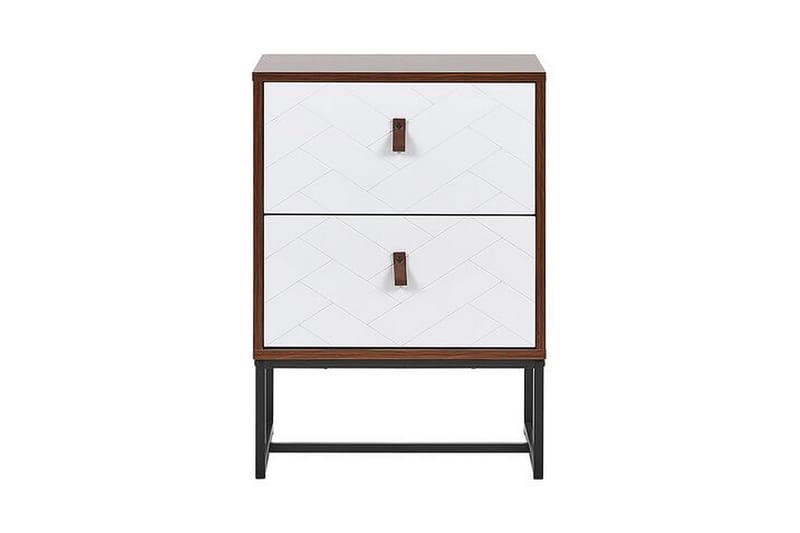 Nueva Sängbord 49 cm - Mörkbrun/Vit - Möbler - Bord & matgrupper - Avlastningsbord & sidobord - Sängbord & nattduksbord