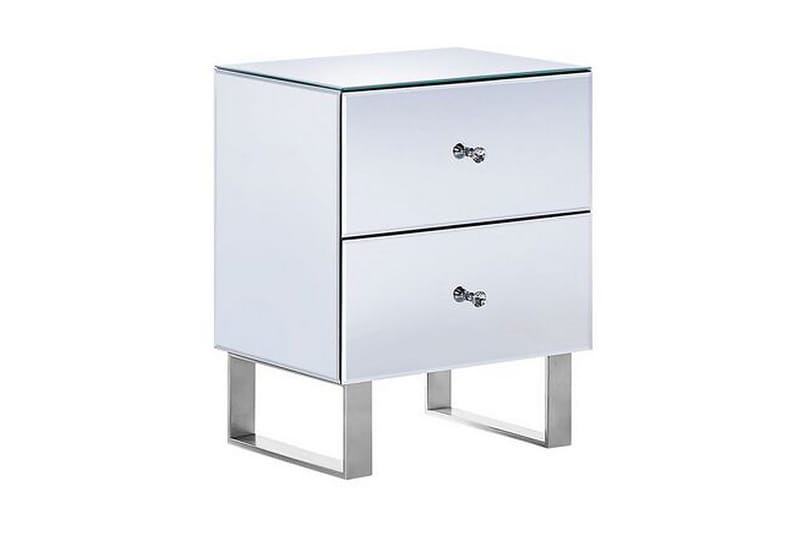 Sängbord 2 lådor spegeleffekt NESLE - Silver - Möbler - Bord & matgrupper - Avlastningsbord - Sängbord & nattduksbord