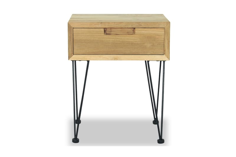 Sängbord 2 st 40x30x50 cm massiv teak - Brun - Möbler - Bord & matgrupper - Avlastningsbord - Sängbord & nattduksbord