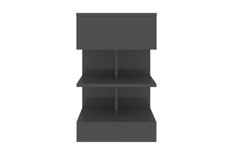 Sängbord 2 st grå högglans 40x35x65 cm - Grå - Möbler - Bord & matgrupper - Avlastningsbord & sidobord - Sängbord & nattduksbord