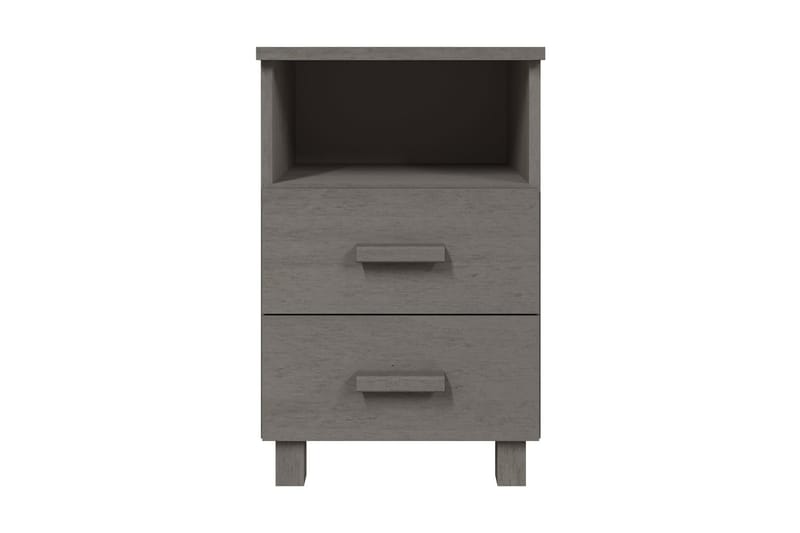 Sängbord 2 st ljusgrå 40x35x62 cm massiv furu - Grå - Möbler - Bord & matgrupper - Avlastningsbord & sidobord - Sängbord & nattduksbord