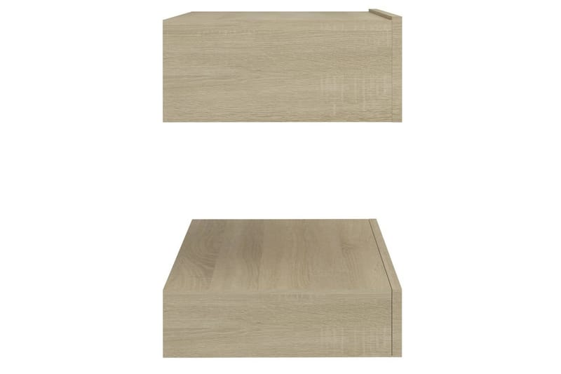Sängbord 2 st sonoma-ek 60x35 cm spånskiva - Brun - Möbler - Bord & matgrupper - Avlastningsbord - Sängbord & nattduksbord