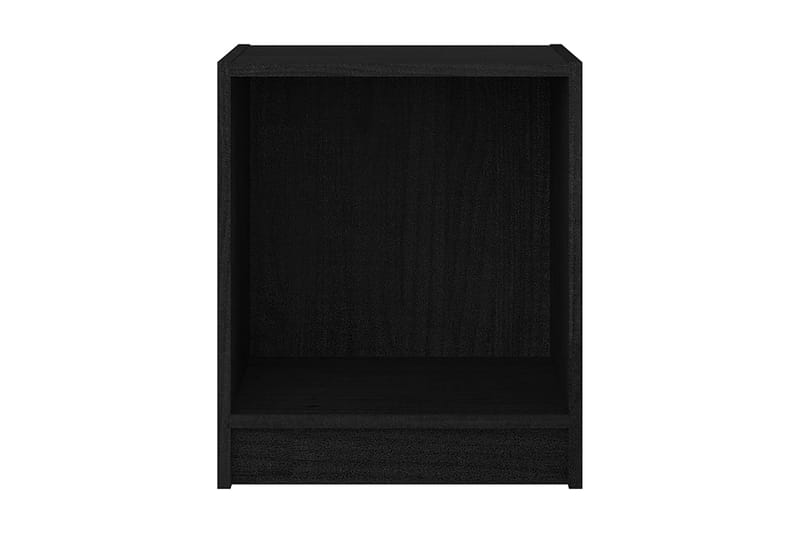 Sängbord 2 st svart 35,5x33,5x41,5 cm massivt furu - Svart - Möbler - Bord & matgrupper - Avlastningsbord - Sängbord & nattduksbord