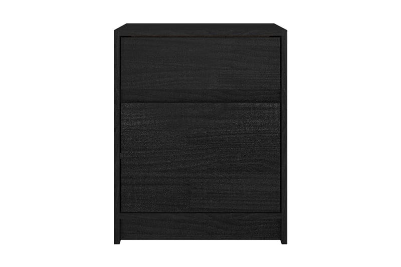 Sängbord 2 st svart 40x31x50 cm massivt furu - Svart - Möbler - Bord & matgrupper - Avlastningsbord - Sängbord & nattduksbord