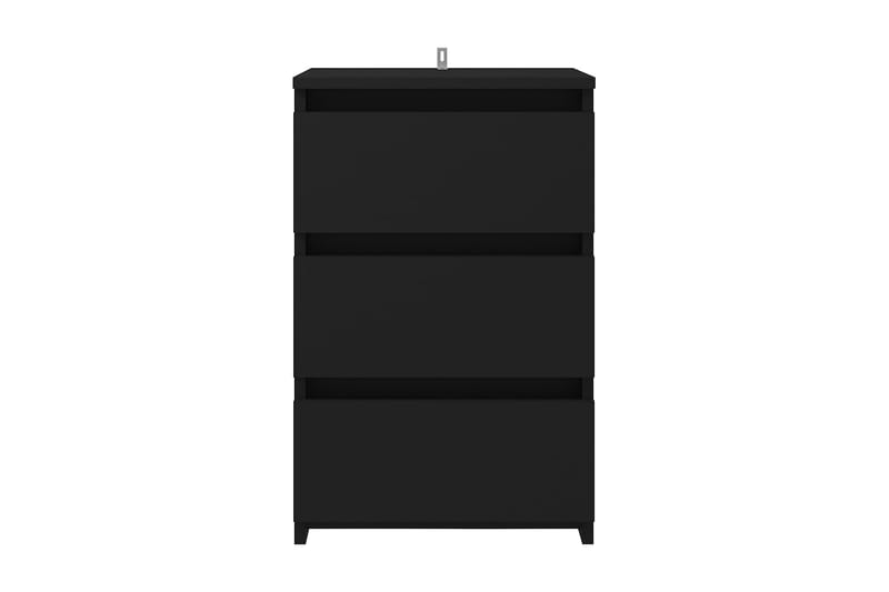 Sängbord 2 st svart 40x35x62,5 cm spånskiva - Svart - Möbler - Bord & matgrupper - Avlastningsbord - Sängbord & nattduksbord