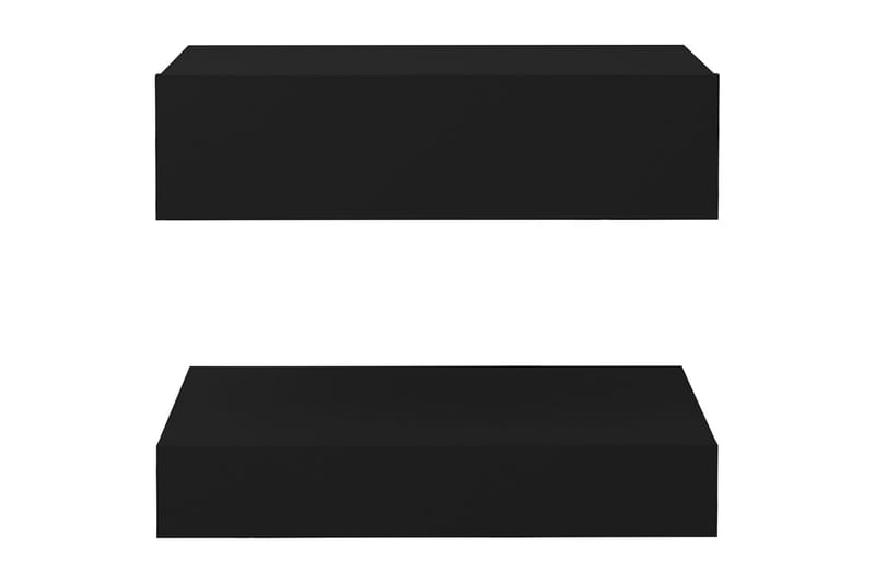 Sängbord 2 st svart 60x35 cm spånskiva - Svart - Möbler - Bord & matgrupper - Avlastningsbord - Sängbord & nattduksbord