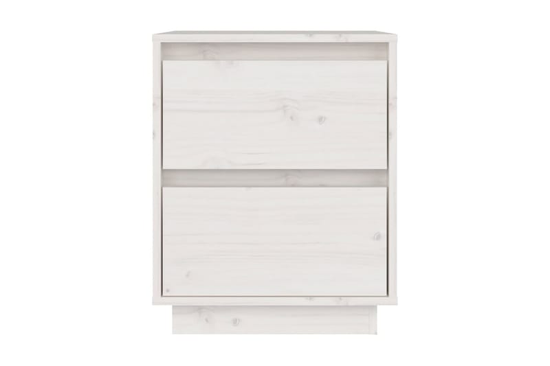 Sängbord 2 st vit 40x35x50 cm massiv furu - Vit - Möbler - Bord & matgrupper - Avlastningsbord - Sängbord & nattduksbord