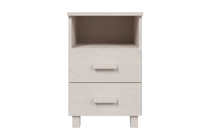 Sängbord 2 st vit 40x35x62 cm massiv furu - Vit - Möbler - Bord & matgrupper - Avlastningsbord & sidobord - Sängbord & nattduksbord
