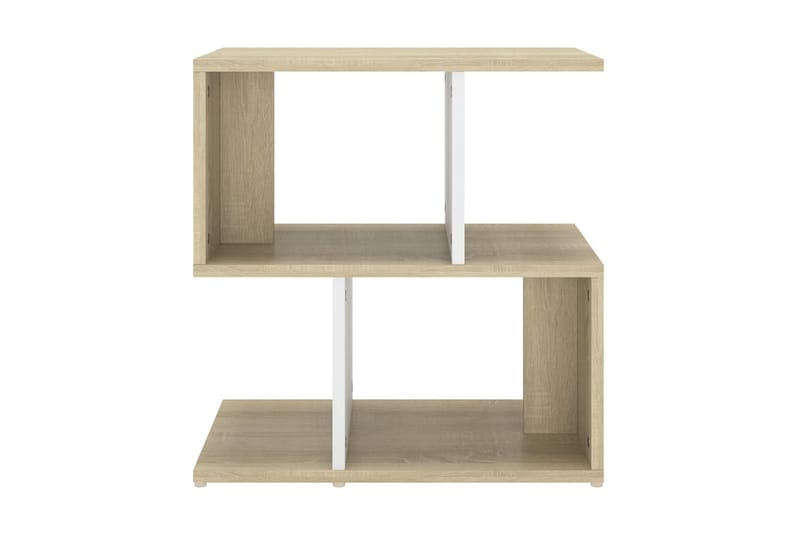Sängbord 2 st vit och sonoma ek 50x30x51,5 cm spånskiva - Vit - Möbler - Bord & matgrupper - Avlastningsbord - Sängbord & nattduksbord