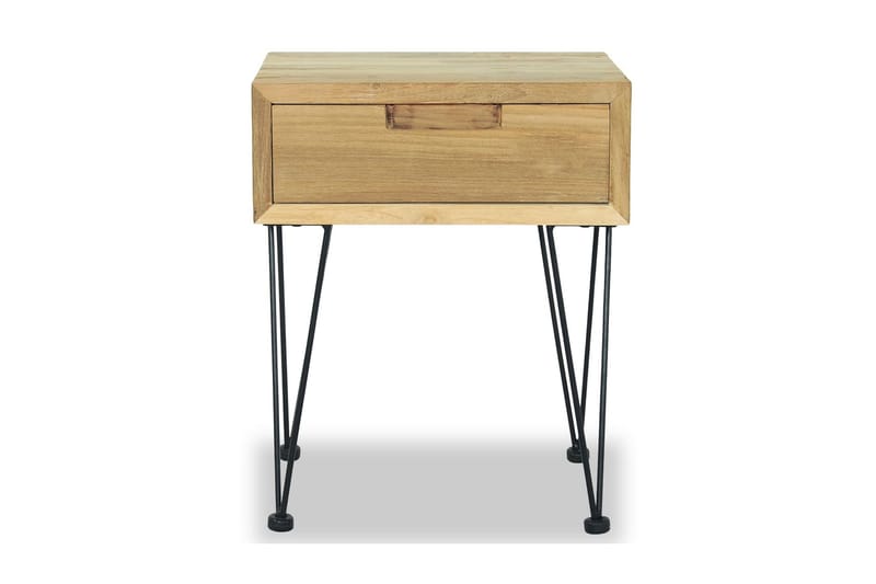 Sängbord 40x30x50 cm massiv teak - Brun - Möbler - Bord & matgrupper - Avlastningsbord - Sängbord & nattduksbord