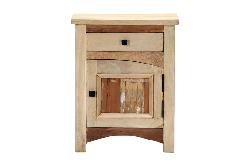 Sängbord 40x30x50 cm massivt återvunnet trä - Flerfärgad - Möbler - Bord & matgrupper - Avlastningsbord & sidobord - Sängbord & nattduksbord