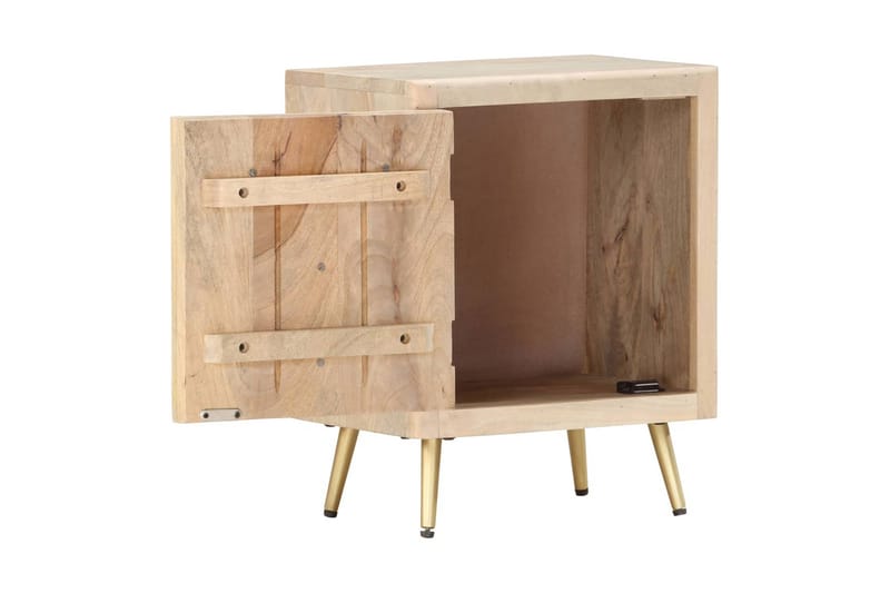 Sängbord 40x30x50 cm massivt mangoträ - Brun - Möbler - Bord & matgrupper - Avlastningsbord & sidobord - Sängbord & nattduksbord