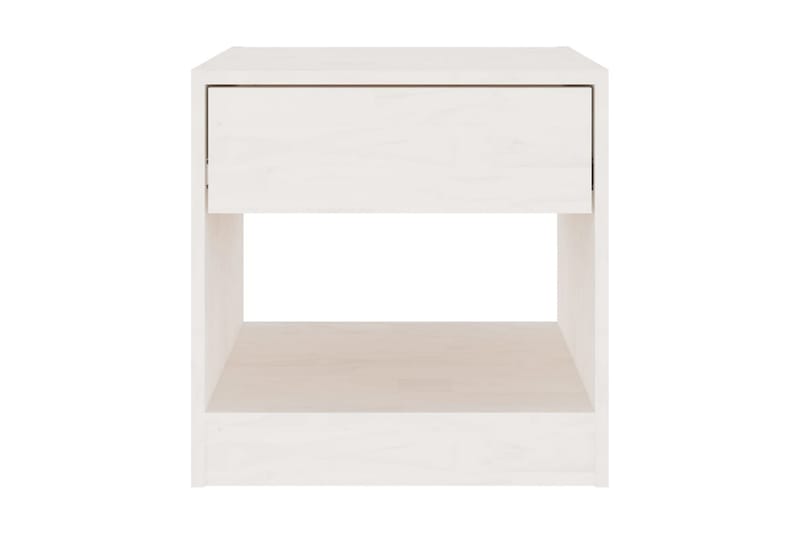 Sängbord 40x31x40 cm massiv furu vit - Vit - Möbler - Bord & matgrupper - Avlastningsbord - Sängbord & nattduksbord