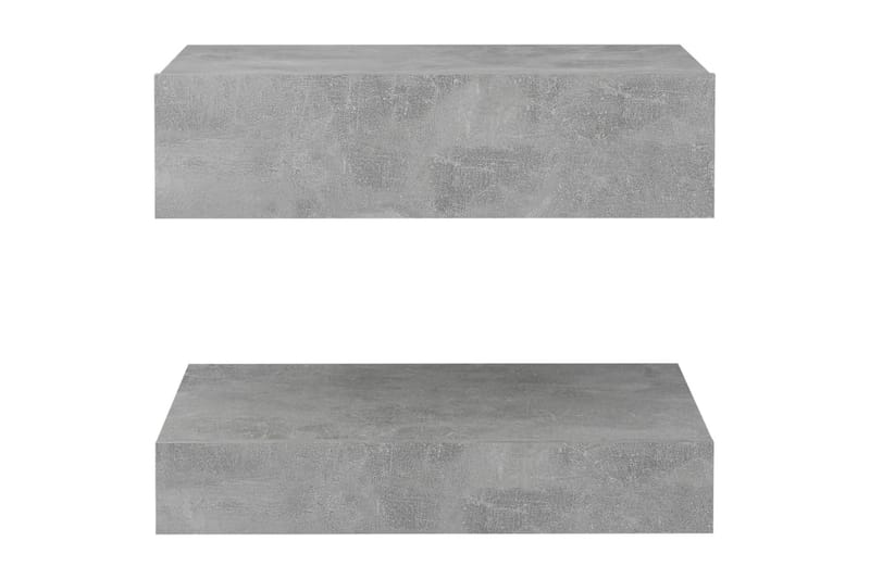 Sängbord betonggrå 60x35 cm spånskiva - Grå - Möbler - Bord & matgrupper - Avlastningsbord - Sängbord & nattduksbord