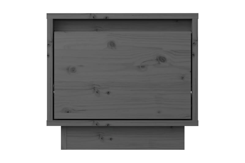 Sängbord grå 35x34x32 cm massiv furu - Grå - Möbler - Bord & matgrupper - Avlastningsbord - Sängbord & nattduksbord