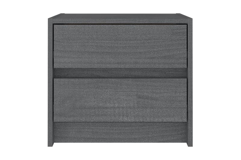 Sängbord grå 40x30,5x35,5 cm massiv furu - Grå - Möbler - Bord & matgrupper - Avlastningsbord - Sängbord & nattduksbord