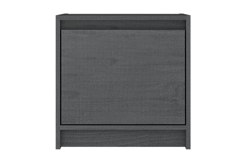 Sängbord grå 40x30,5x40 cm massiv furu - Grå - Möbler - Bord & matgrupper - Avlastningsbord - Sängbord & nattduksbord