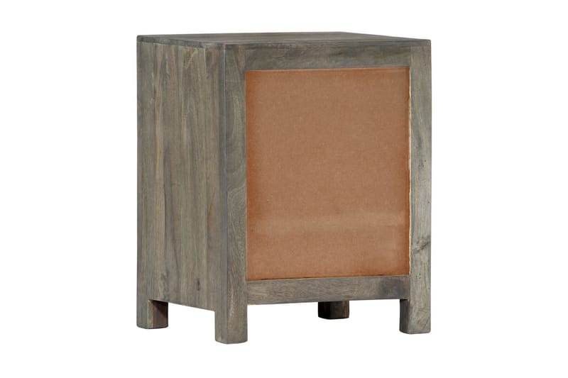 Sängbord grå 40x30x50 cm massivt mangoträ - Grå - Möbler - Bord & matgrupper - Avlastningsbord - Sängbord & nattduksbord