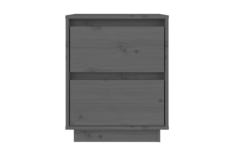 Sängbord grå 40x35x50 cm massiv furu - Grå - Möbler - Bord & matgrupper - Avlastningsbord - Sängbord & nattduksbord