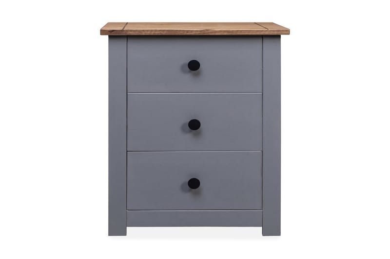 Sängbord grå 46x40x57 cm furu panama - Grå - Möbler - Bord & matgrupper - Avlastningsbord - Sängbord & nattduksbord