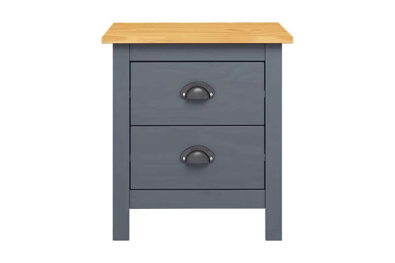 Sängbord Hill Range grå 46x35x49,5 cm massiv furu - Grå - Möbler - Bord & matgrupper - Avlastningsbord - Sängbord & nattduksbord