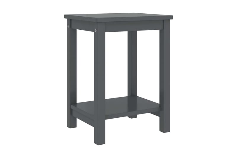 Sängbord mörkgrå 35x30x47 cm massiv furu - Grå - Möbler - Bord & matgrupper - Avlastningsbord - Sängbord & nattduksbord