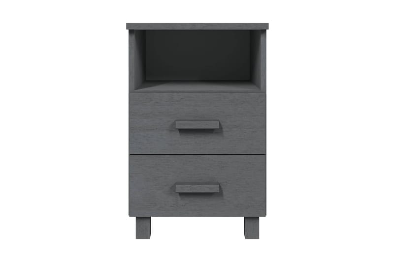 Sängbord mörkgrå 40x35x62 cm massiv furu - Grå - Möbler - Bord & matgrupper - Avlastningsbord & sidobord - Sängbord & nattduksbord