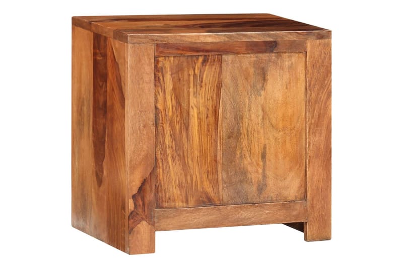 Sängbord med 1 låda massivt sheshamträ - Brun - Möbler - Bord & matgrupper - Avlastningsbord - Sängbord & nattduksbord