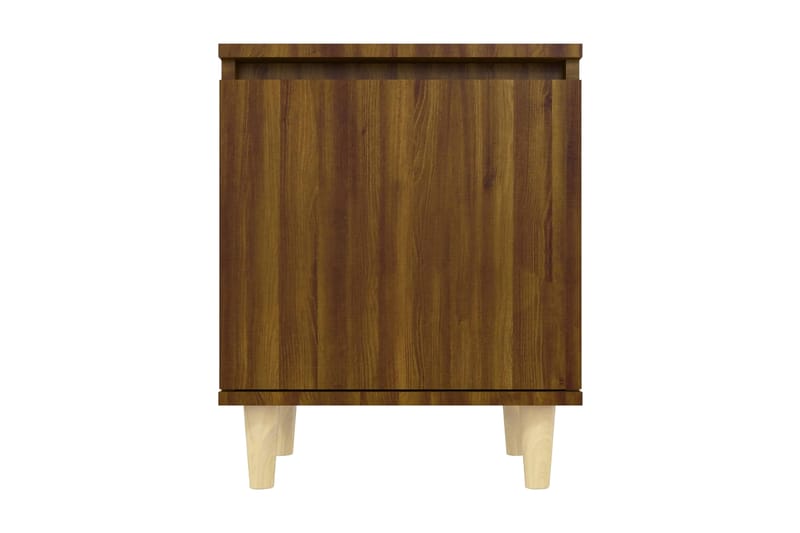 Sängbord med ben i massivt trä 2 st brun ek 40x30x50 cm - Brun - Möbler - Bord & matgrupper - Matbord & köksbord