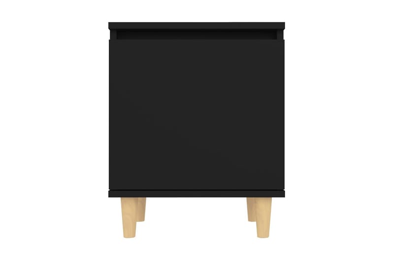 Sängbord med massiva ben 2 st svart 40x30x50 cm - Svart - Möbler - Bord & matgrupper - Avlastningsbord - Sängbord & nattduksbord