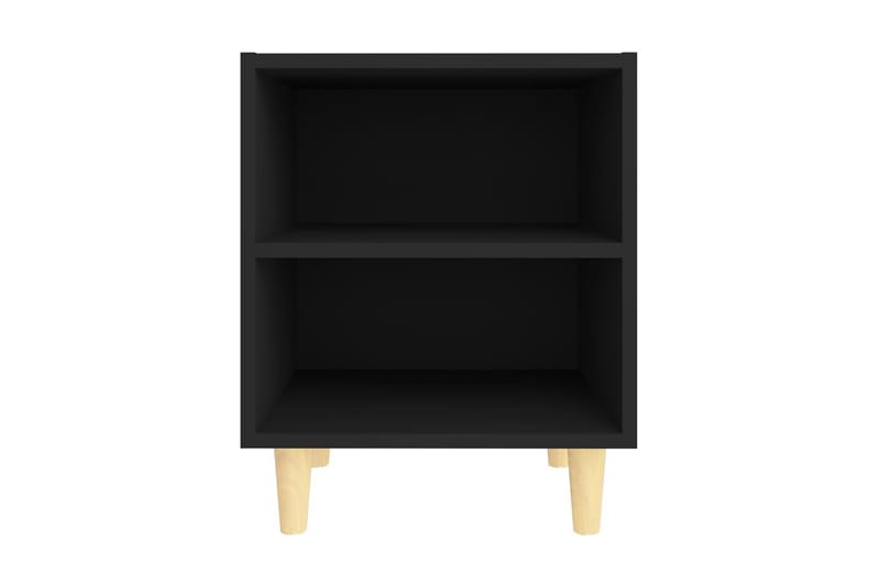 Sängbord med massiva ben svart 40x30x50 cm - Svart - Möbler - Bord & matgrupper - Avlastningsbord - Sängbord & nattduksbord